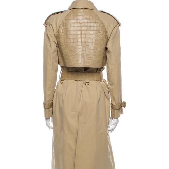 BURBERRY 2019 Alligator Paneled Trench Coat NWT - Picture 3 of 4